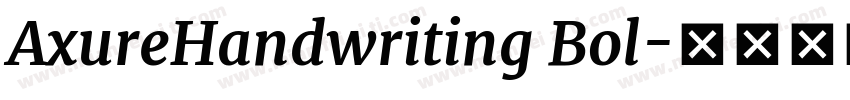 AxureHandwriting Bol字体转换